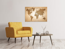 Load image into Gallery viewer, Canvas print Map Of The World In Vintage
