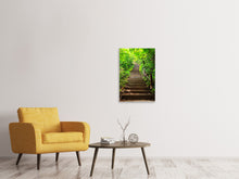Load image into Gallery viewer, Canvas print Wood Stairs