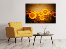 Load image into Gallery viewer, Canvas print Retro Sunflower