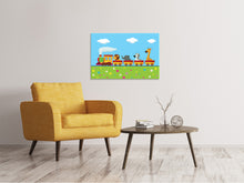 Load image into Gallery viewer, Canvas print Animal Train