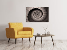 Load image into Gallery viewer, Canvas print Stone Spiral Staircase