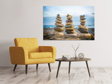 Load image into Gallery viewer, Canvas print Three Stone Stacks