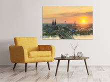 Load image into Gallery viewer, Canvas print Skyline Cologne At Sunset