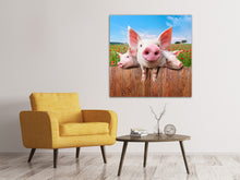 Load image into Gallery viewer, Canvas print Pig In Luck