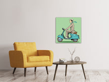 Load image into Gallery viewer, Canvas print Pop Art Vespa Driver