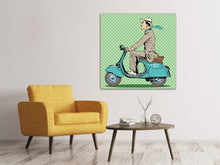 Load image into Gallery viewer, Canvas print Pop Art Vespa Driver