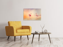 Load image into Gallery viewer, Canvas print Romantic Flamingos