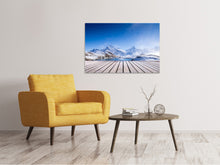 Load image into Gallery viewer, Canvas print Sundeck At The Swiss Mountain Lake