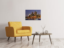 Load image into Gallery viewer, Canvas print Skyline With The Boat In Front Of Sydney