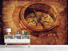 Load image into Gallery viewer, Photo Wallpaper Antique compass XL