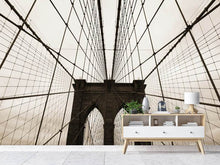 Load image into Gallery viewer, Photo Wallpaper Brooklyn Bridge with clouds