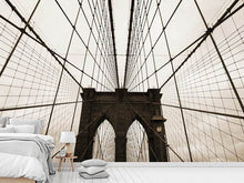 Load image into Gallery viewer, Photo Wallpaper Brooklyn Bridge with clouds