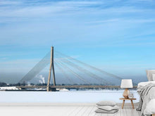 Load image into Gallery viewer, Photo Wallpaper Bridge in the snow