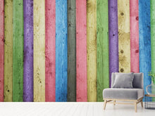 Load image into Gallery viewer, Photo Wallpaper Colorful wood