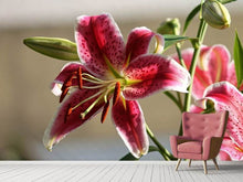 Load image into Gallery viewer, Photo Wallpaper Close up lily in red
