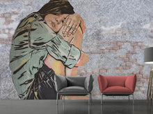 Load image into Gallery viewer, Photo Wallpaper The girl on the wall