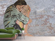 Load image into Gallery viewer, Photo Wallpaper The girl on the wall