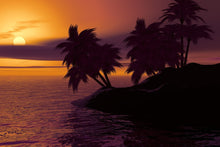 Load image into Gallery viewer, Photo Wallpaper The lonely island in the sunset