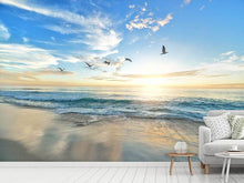 Load image into Gallery viewer, Photo Wallpaper The seagulls and the sea at sunrise