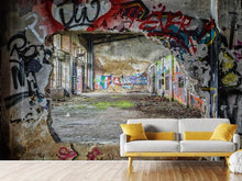Load image into Gallery viewer, Photo Wallpaper Graffiti in old warehouse