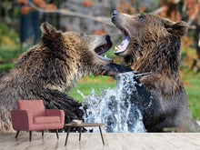 Load image into Gallery viewer, Photo Wallpaper Grizzly fight