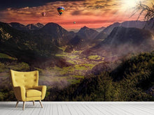 Load image into Gallery viewer, Photo Wallpaper Hot air balloons in the sunset
