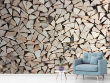Load image into Gallery viewer, Photo Wallpaper woodpile