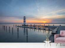 Load image into Gallery viewer, Photo Wallpaper Lighthouse in the sunset