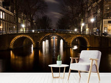 Load image into Gallery viewer, Photo Wallpaper At night in Amsterdam