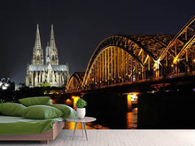 Load image into Gallery viewer, Photo Wallpaper At night in Cologne