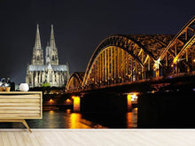 Load image into Gallery viewer, Photo Wallpaper At night in Cologne