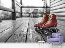 Load image into Gallery viewer, Photo Wallpaper Retro roller skates