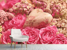 Load image into Gallery viewer, Photo Wallpaper Romantic roses with heart