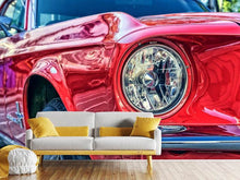 Load image into Gallery viewer, Photo Wallpaper Red vintage car