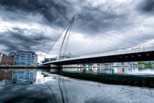 Load image into Gallery viewer, Photo Wallpaper Samuel Beckett Bridge with clouds
