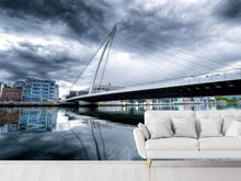 Load image into Gallery viewer, Photo Wallpaper Samuel Beckett Bridge with clouds