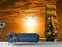 Load image into Gallery viewer, Photo Wallpaper Sailing ship in the sunset