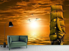 Load image into Gallery viewer, Photo Wallpaper Sailing ship in the sunset