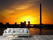 Load image into Gallery viewer, Photo Wallpaper Skyline Dusseldorf at sunset