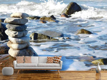 Load image into Gallery viewer, Photo Wallpaper Stone pile at the sea