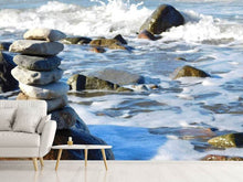 Load image into Gallery viewer, Photo Wallpaper Stone pile at the sea
