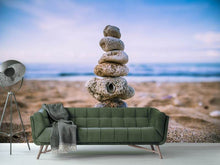 Load image into Gallery viewer, Photo Wallpaper Stone pile on the beach