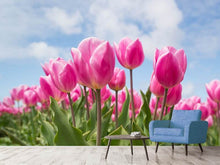 Load image into Gallery viewer, Photo Wallpaper Tulip field in pink