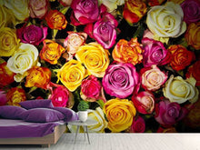 Load image into Gallery viewer, Photo Wallpaper Many colorful rose petals