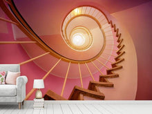 Load image into Gallery viewer, Photo Wallpaper Spiral staircase in pink