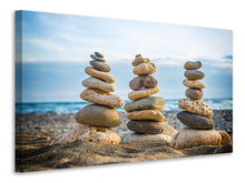 Load image into Gallery viewer, Canvas print Three Stone Stacks
