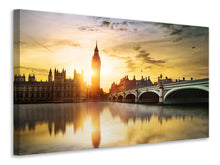 Load image into Gallery viewer, Canvas print Skyline Big Ben In Sunset