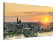 Load image into Gallery viewer, Canvas print Skyline Cologne At Sunset