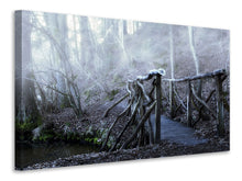 Load image into Gallery viewer, Canvas print Old wooden bridge in the forest