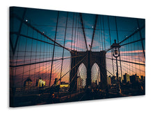 Load image into Gallery viewer, Canvas print Brooklyn Bridge in the evening light